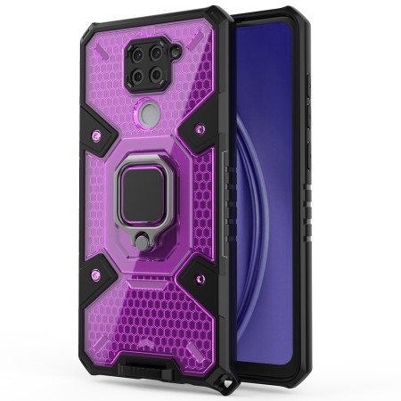 Husa pentru Xiaomi Redmi Note 9 / Redmi 10X 4G - Techsuit Honeycomb Armor - Rose-Violet