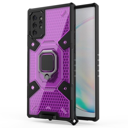 Husa pentru Samsung Galaxy Note 10 Plus / Note 10 Plus 5G - Techsuit Honeycomb Armor - Rose-Violet