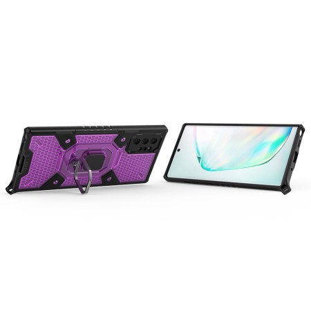 Husa pentru Samsung Galaxy Note 10 Plus / Note 10 Plus 5G - Techsuit Honeycomb Armor - Rose-Violet