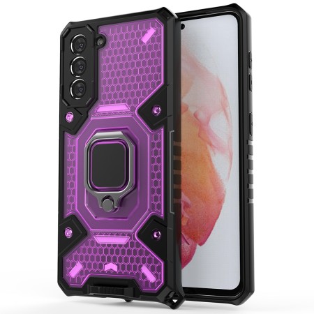 Husa pentru Samsung Galaxy S21 FE 5G - Techsuit Honeycomb Armor - Rose-Violet