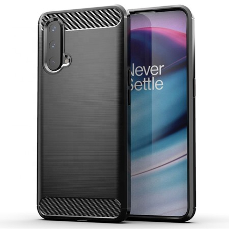 Husa pentru OnePlus Nord CE 5G - Techsuit Carbon Silicone - Black