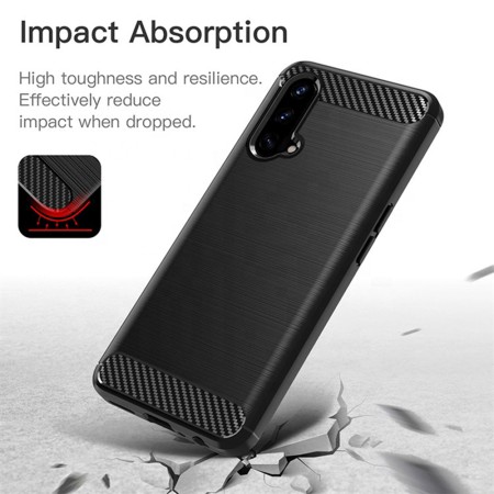 Husa pentru OnePlus Nord CE 5G - Techsuit Carbon Silicone - Black