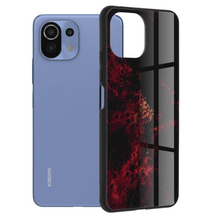 Husa pentru Xiaomi Mi 11 Lite / Mi 11 Lite 5G / 11 Lite 5G NE - Techsuit Glaze Series - Red Nebula