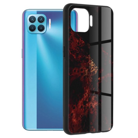 Husa pentru Oppo Reno4 Lite - Techsuit Glaze Series - Red Nebula