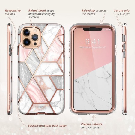 Husa pentru iPhone 12 Pro Max - I-Blason Cosmo - Marble