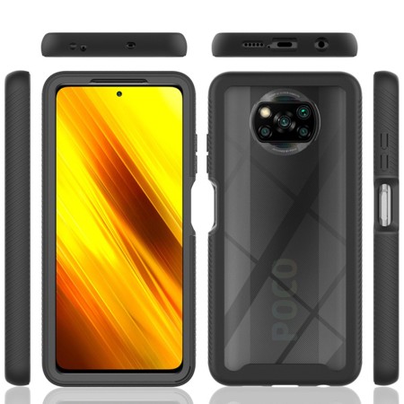 Husa pentru Xiaomi Poco X3 / Poco X3 NFC / Poco X3 Pro + Folie - Techsuit Defense360 Pro - Black