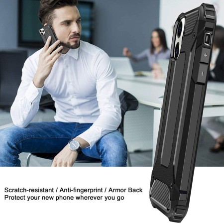 Husa pentru iPhone 13 Pro - Techsuit Hybrid Armor - Black