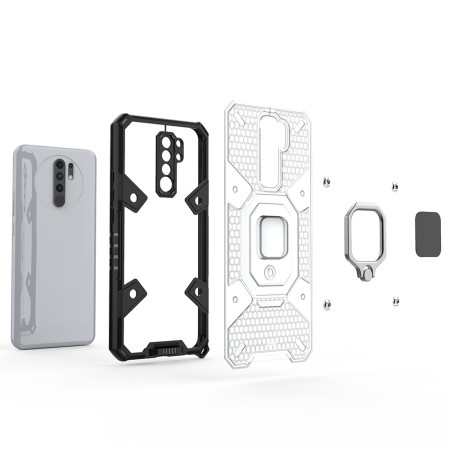 Husa pentru Xiaomi Redmi 9 - Techsuit Honeycomb Armor - Black