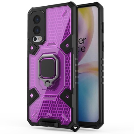 Husa pentru OnePlus Nord 2 5G - Techsuit Honeycomb Armor - Rose-Violet