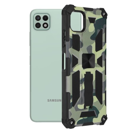 Husa pentru Samsung Galaxy A22 5G - Techsuit Blazor Series - Camo Lime