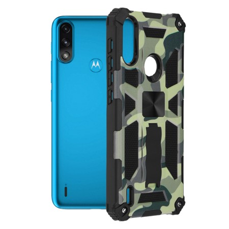 Husa pentru Motorola Moto E7 Power / Moto E7i Power - Techsuit Blazor Series - Camo Lime