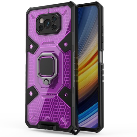 Husa pentru Xiaomi Poco X3 / Poco X3 NFC / Poco X3 Pro - Techsuit Honeycomb Armor - Rose-Violet