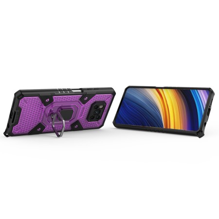 Husa pentru Xiaomi Poco X3 / Poco X3 NFC / Poco X3 Pro - Techsuit Honeycomb Armor - Rose-Violet