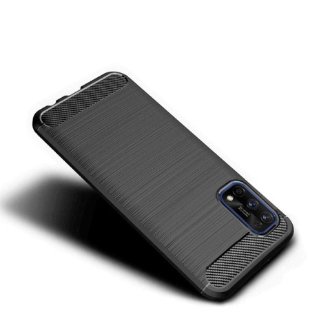 Husa pentru Realme 7 Pro - Techsuit Carbon Silicone - Black