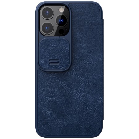 Husa pentru iPhone 13 Pro Max - Nillkin QIN Leather Pro Case - Blue