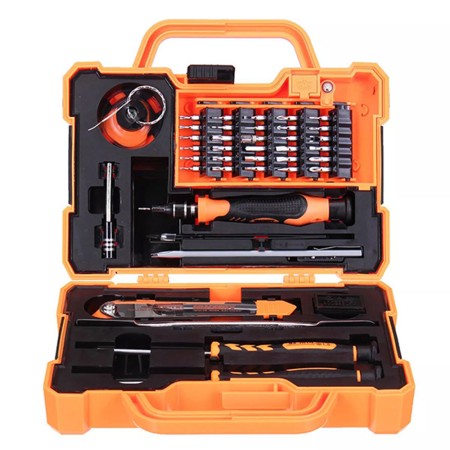 Trusa Surubelnite cu Accesorii 45in1 - Jakemy Antic-Drop Electronic (JM-8139) - Orange