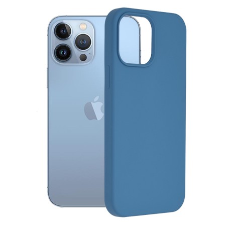 Husa pentru iPhone 13 Pro Max - Techsuit Soft Edge Silicone - Denim Blue