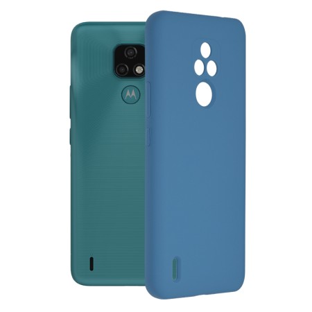 Husa pentru Motorola Moto E7 - Techsuit Soft Edge Silicone - Denim Blue