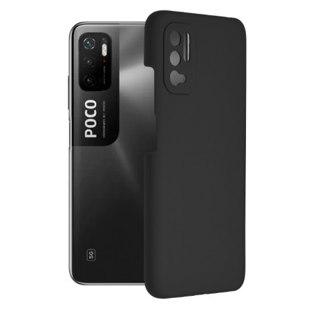 Husa pentru Xiaomi Redmi Note 10 5G / Poco M3 Pro 5G - Techsuit Soft Edge Silicone - Black