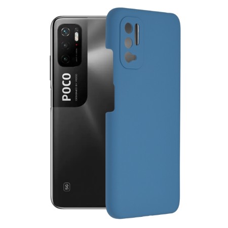 Husa pentru Xiaomi Redmi Note 10 5G / Poco M3 Pro 5G - Techsuit Soft Edge Silicone - Denim Blue