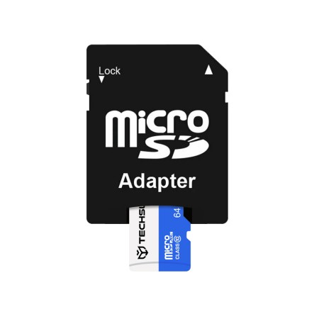 Card de Memorie MicroSDXC 64GB + Adaptor - Techsuit - Black