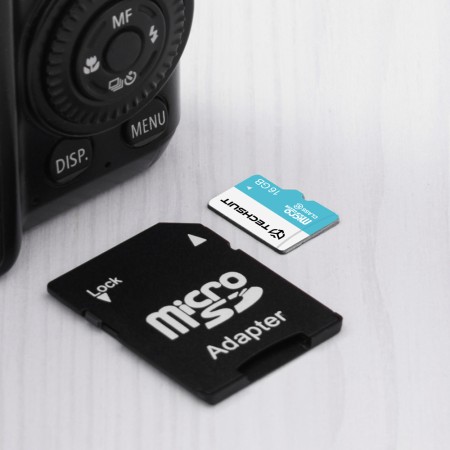 Card de Memorie MicroSDHC 16GB + Adaptor - Techsuit - Black