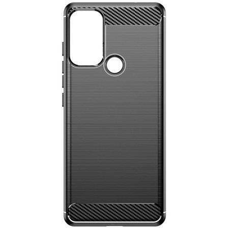 Husa pentru Motorola Moto G60S - Techsuit Carbon Silicone - Black