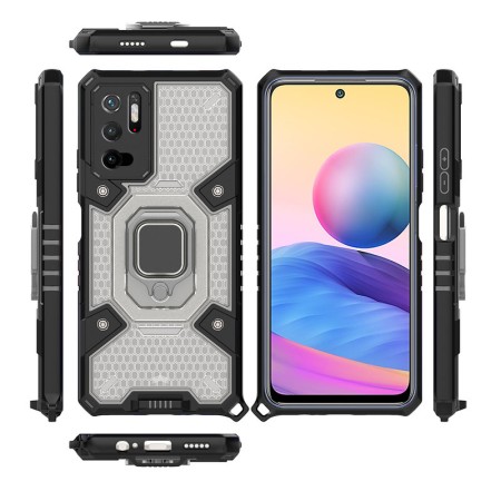 Husa pentru Xiaomi Redmi Note 10 5G / Poco M3 Pro 5G - Techsuit Honeycomb Armor - Black