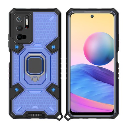 Husa pentru Xiaomi Redmi Note 10 5G / Poco M3 Pro 5G - Techsuit Honeycomb Armor - Blue