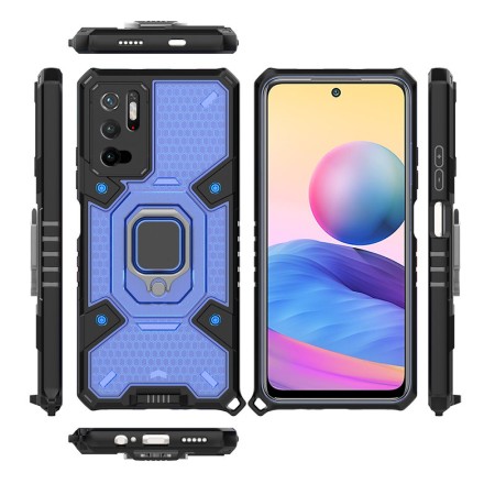 Husa pentru Xiaomi Redmi Note 10 5G / Poco M3 Pro 5G - Techsuit Honeycomb Armor - Blue