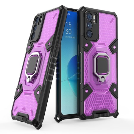 Husa pentru Oppo Reno6 5G - Techsuit Honeycomb Armor - Rose-Violet