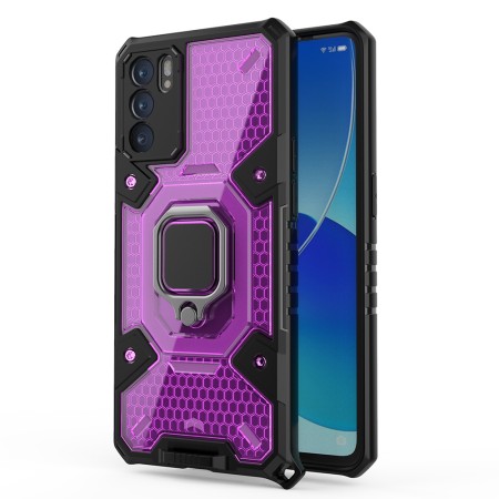 Husa pentru Oppo Reno6 5G - Techsuit Honeycomb Armor - Rose-Violet