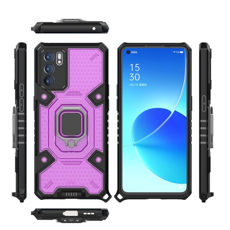 Husa pentru Oppo Reno6 5G - Techsuit Honeycomb Armor - Rose-Violet