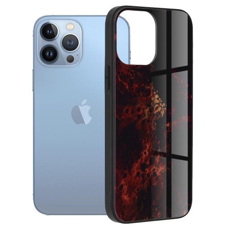 Husa pentru iPhone 13 Pro Max - Techsuit Glaze Series - Red Nebula