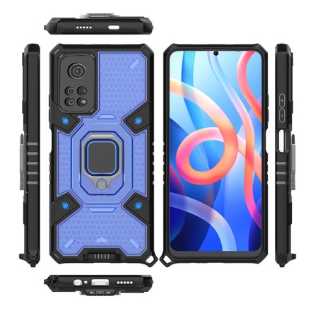 Husa pentru Xiaomi Poco M4 Pro 5G - Techsuit Honeycomb Armor - Blue