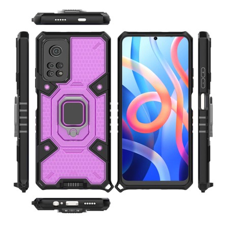 Husa pentru Xiaomi Poco M4 Pro 5G - Techsuit Honeycomb Armor - Rose-Violet