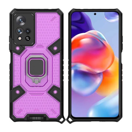 Husa pentru Xiaomi Redmi Note 11 Pro+ 5G - Techsuit Honeycomb Armor - Rose-Violet