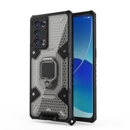 Husa pentru Oppo Reno6 Pro 5G (Snapdragon) - Techsuit Honeycomb Armor - Black