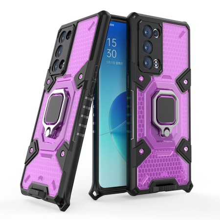 Husa pentru Oppo Reno6 Pro 5G (Snapdragon) - Techsuit Honeycomb Armor - Rose-Violet