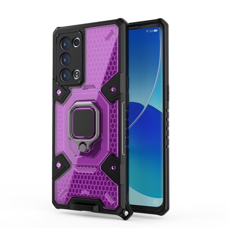 Husa pentru Oppo Reno6 Pro 5G (Snapdragon) - Techsuit Honeycomb Armor - Rose-Violet