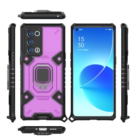 Husa pentru Oppo Reno6 Pro 5G (Snapdragon) - Techsuit Honeycomb Armor - Rose-Violet