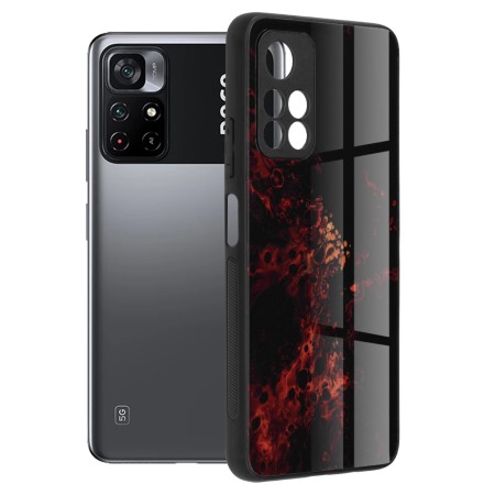 Husa pentru Xiaomi Poco M4 Pro 5G - Techsuit Glaze Series - Red Nebula