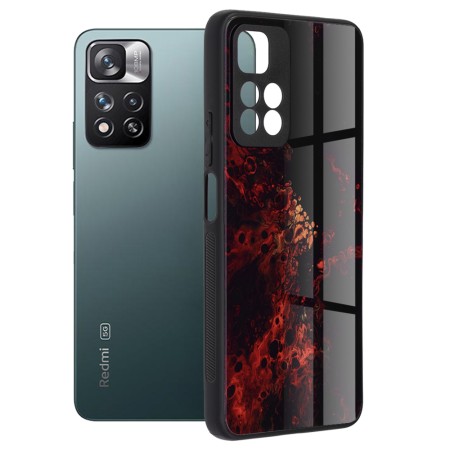 Husa pentru Xiaomi Redmi Note 11 Pro+ 5G - Techsuit Glaze Series - Red Nebula