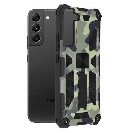 Husa pentru Samsung Galaxy S22 Plus 5G - Techsuit Blazor Series - Camo Lime