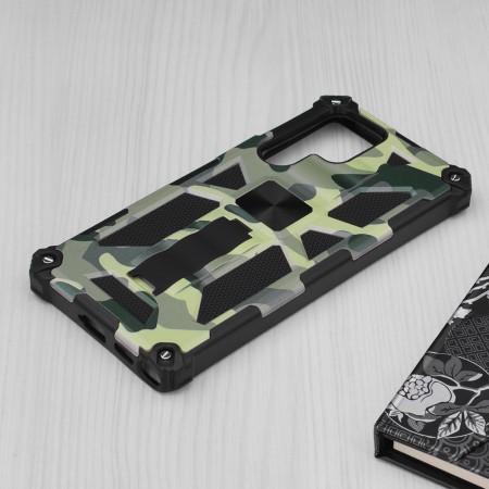 Husa pentru Samsung Galaxy S22 Ultra 5G - Techsuit Blazor Series - Camo Lime