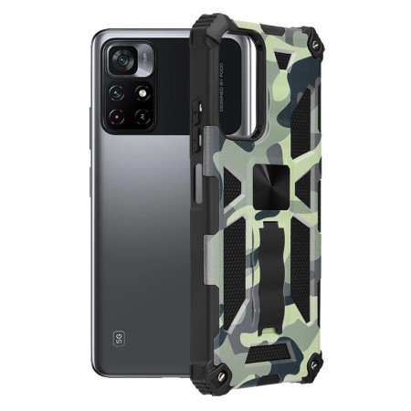 Husa pentru Xiaomi Poco M4 Pro 5G - Techsuit Blazor Series - Camo Lime