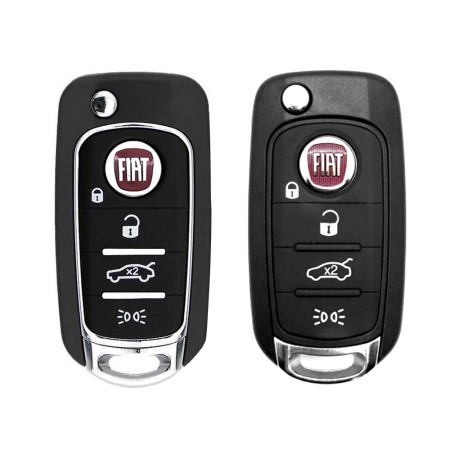 Husa pentru cheie Fiat 500L, 500X - Techsuit Car Key Case (1006.06) - Black