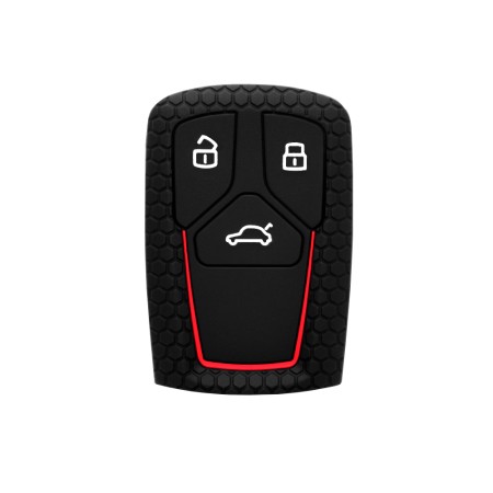 Husa pentru cheie Audi A4, RS4, S4, B9, A5, F5, S5, RS5 - Techsuit Car Key Case (2008.02) - Red