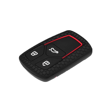 Husa pentru cheie Audi A4, RS4, S4, B9, A5, F5, S5, RS5 - Techsuit Car Key Case (2008.02) - Red