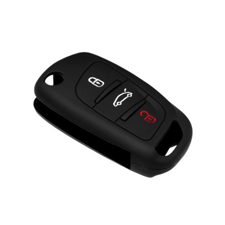 Husa pentru cheie Citroen C2, C3, C4, C5/Peugeot - Techsuit Car Key Case (1021.03) - Black